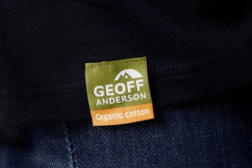 Tričko Geoff Anderson Organic Tee black, orange logo 3XL