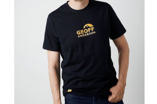 Tričko Geoff Anderson Organic Tee black, orange logo M
