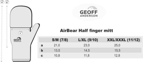 Zateplené otevírací Rukavice AirBear vel.XXL/XXXL