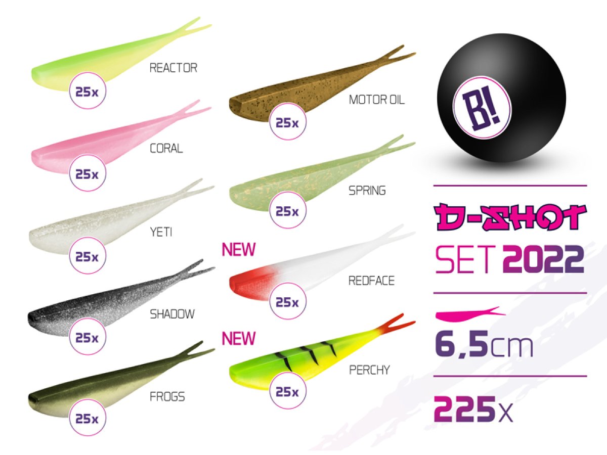 Sada nástrah BOMB D-SHOT set 2022 6,5cm / 225ks