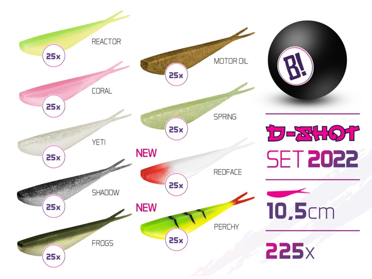 Sada nástrah BOMB D-SHOT set 2022 10,5cm / 225ks