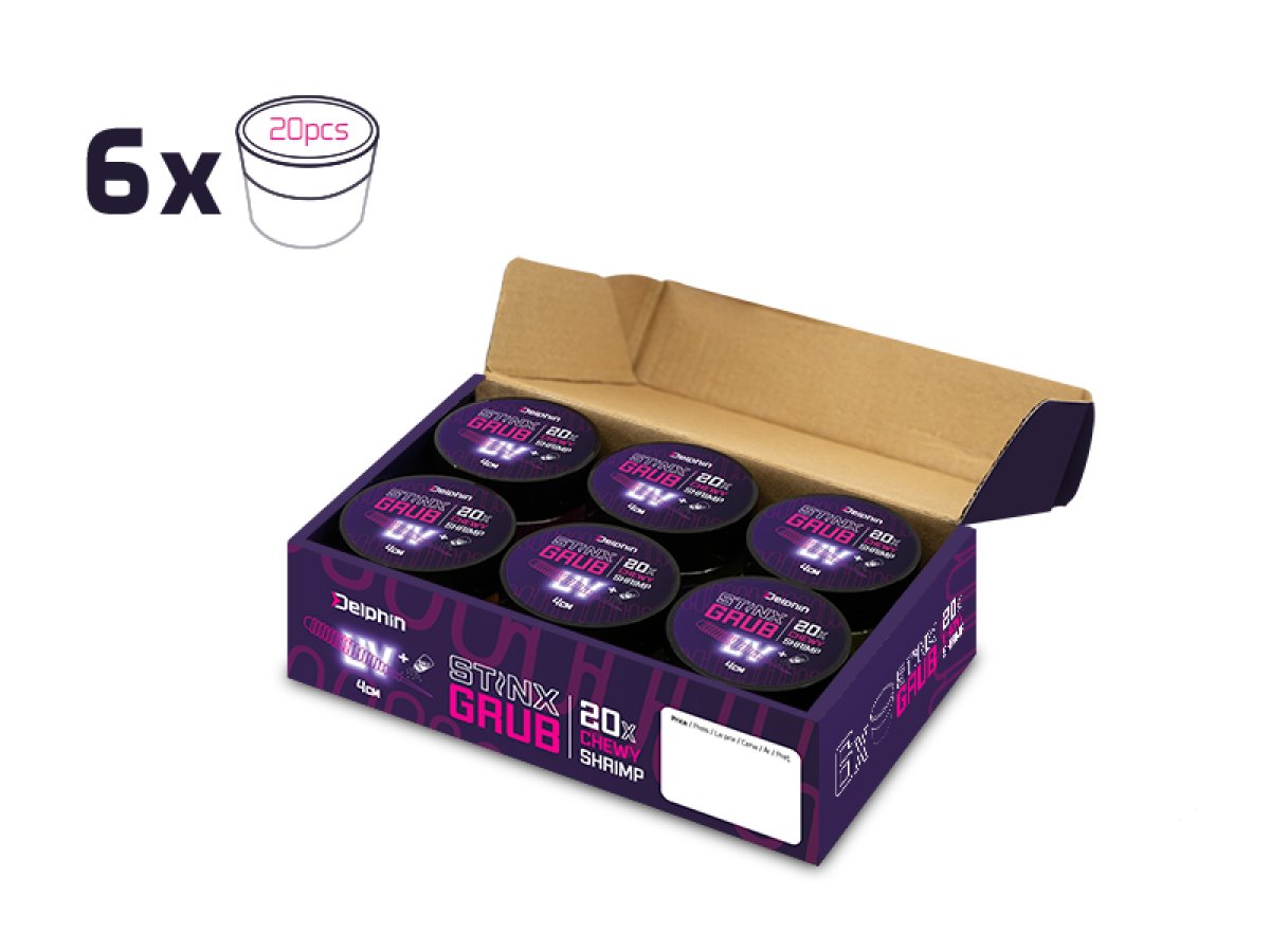 Umělá nástraha Delphin B! StinxGRUB Shrimp / 20ks
