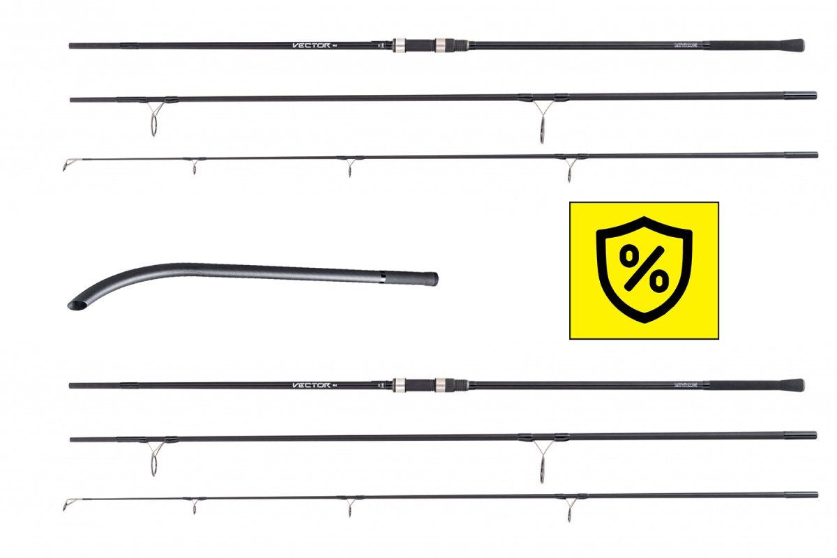 2x Prut Vector Carp MK2 360H (3) +Vrhací tyč Carbo stick - XL