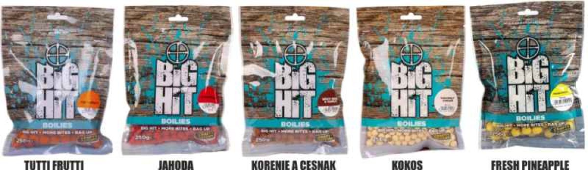 Boilies Big Hit 10mm / 250g Spicy Krill & Garlic