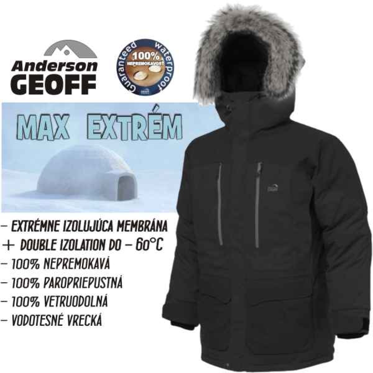 Bunda Usque Down Parka (Pirate black) vel.XXXL Bunda Usque Down Parka (Pirate black) vel.XXXL