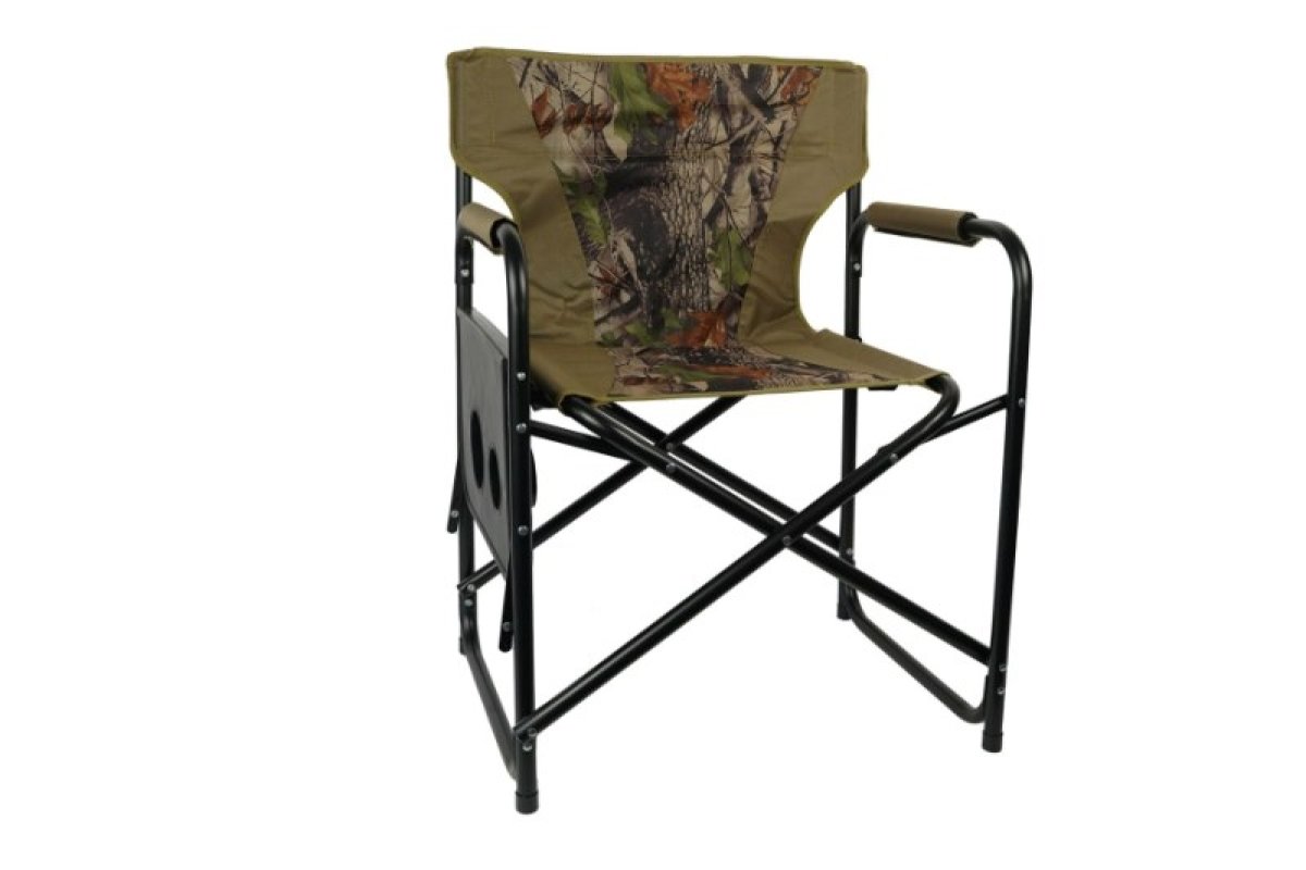 Camo stolička s tácem a poutkem na nošení