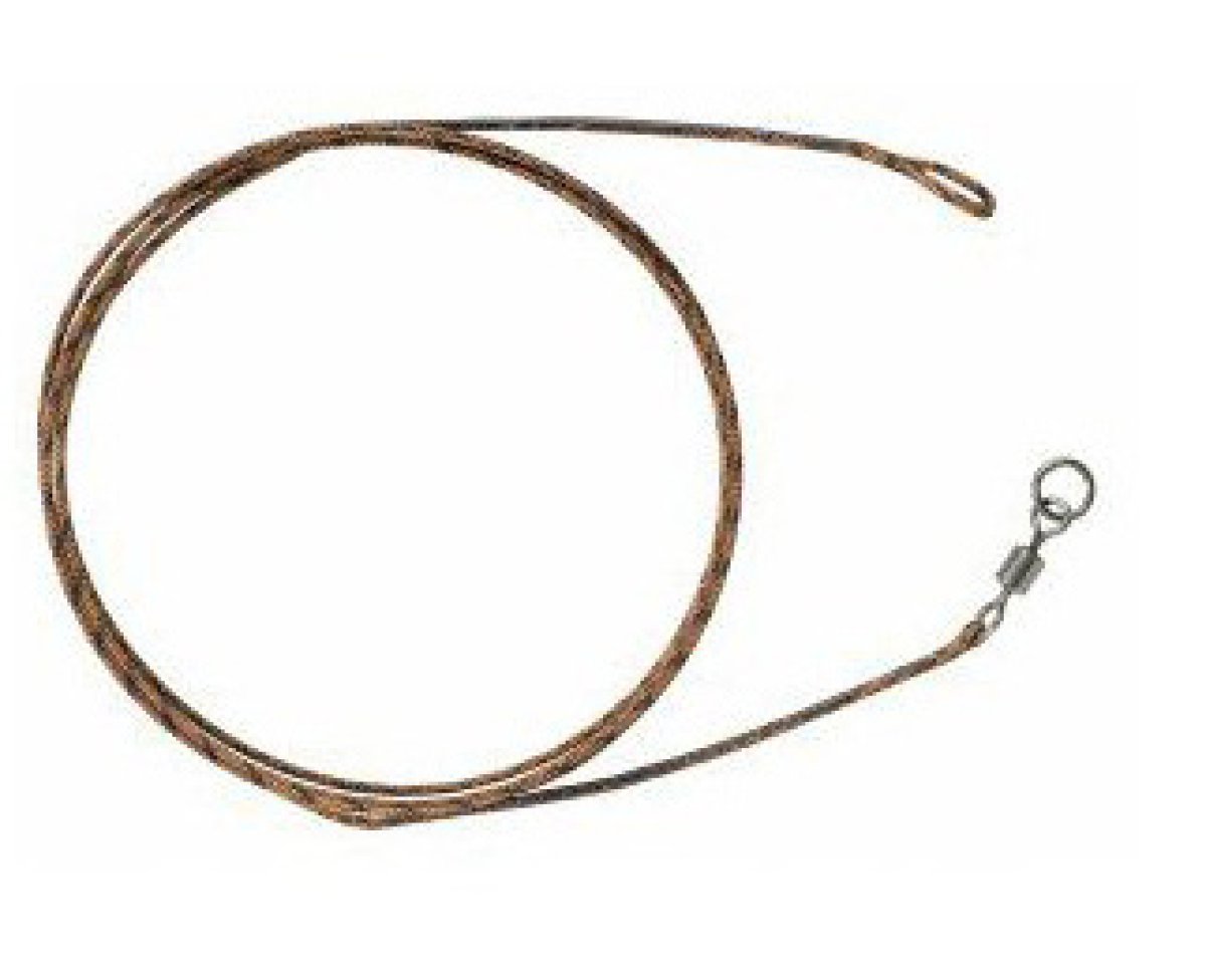 Carp system - Zátěžová šňůrka s očkem a obratlíkem 85cm - olověnka