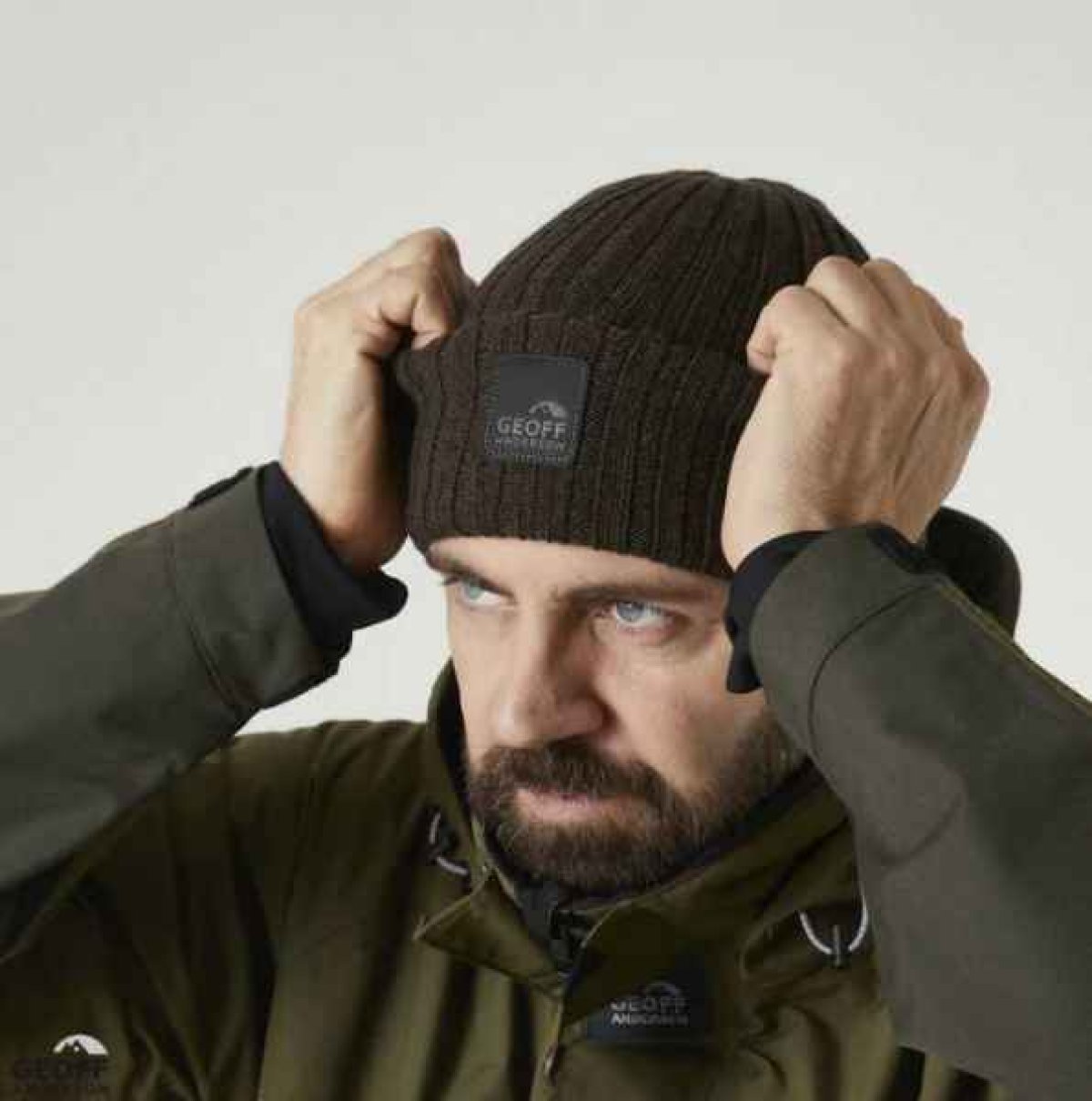 Čepice Geoff Anderson WizWool Njal beanie hnědá Čepice Geoff Anderson WizWool Njal beanie hnědá