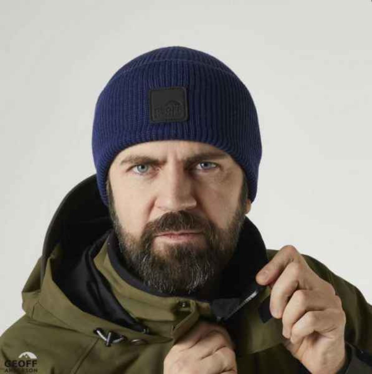 Čepice Geoff Anderson WizWool Roar beanie modrá Čepice Geoff Anderson WizWool Roar beanie modrá