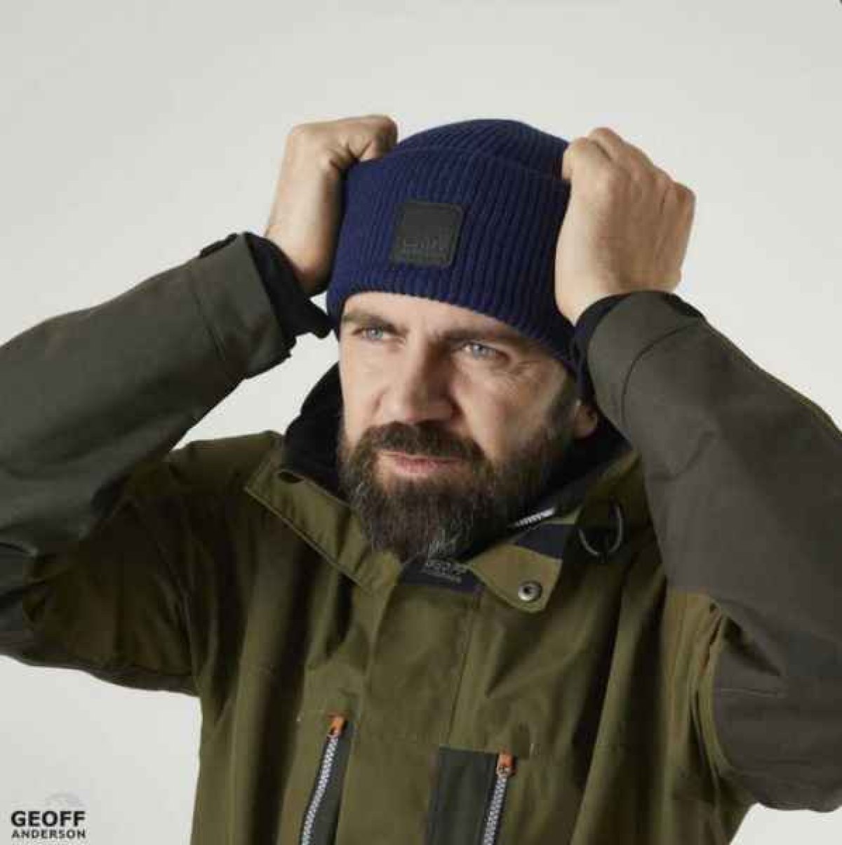 Čepice Geoff Anderson WizWool Roar beanie modrá Čepice Geoff Anderson WizWool Roar beanie modrá