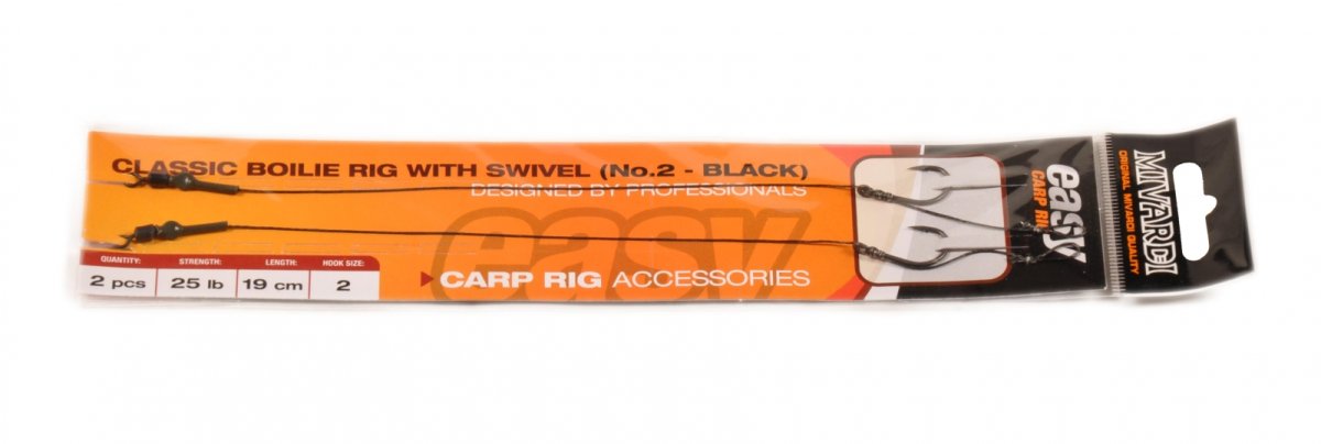 Classic boilie rig Easy s obratlíkem vel. 1 černý Classic boilie rig Easy s obratlíkem vel. 1 černý