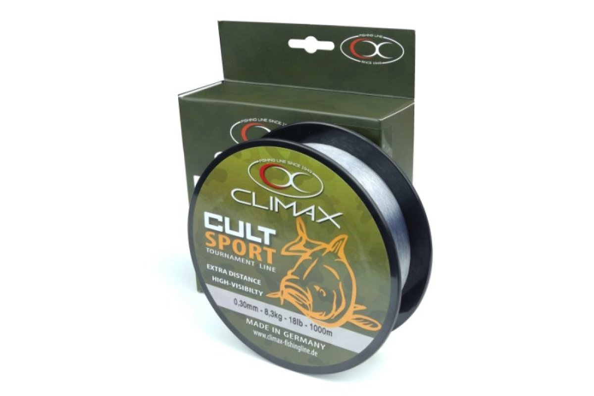 Climax CULT Carp Sport Mono šedý 1000m 0,28/ 6,8kg Climax CULT Carp Sport Mono šedý 1000m 0,28/ 6,8kg