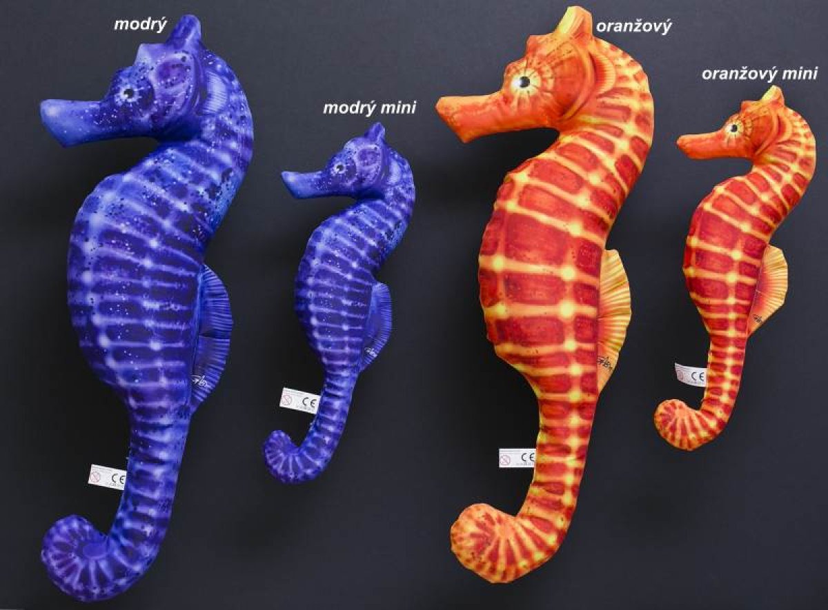 Dekorační polštář - Mořský Koník oranžový 60cm