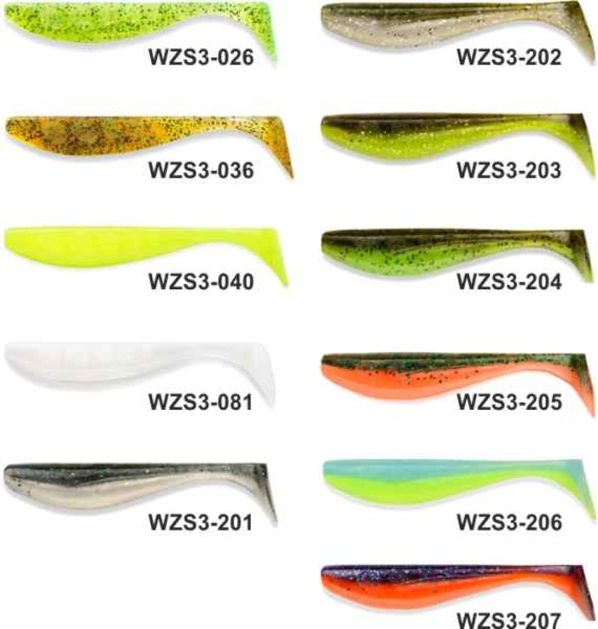 Dipované umělé nástrahy 8cm / 8ks Wizzle Shad 3 Dipované umělé nástrahy 8cm / 8ks Wizzle Shad 3
