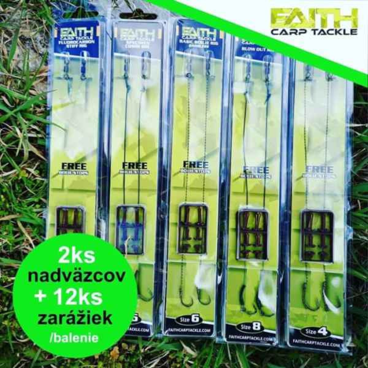 FAITH Blow Out hotové návazce na kapra 2ks + zarážky č.4