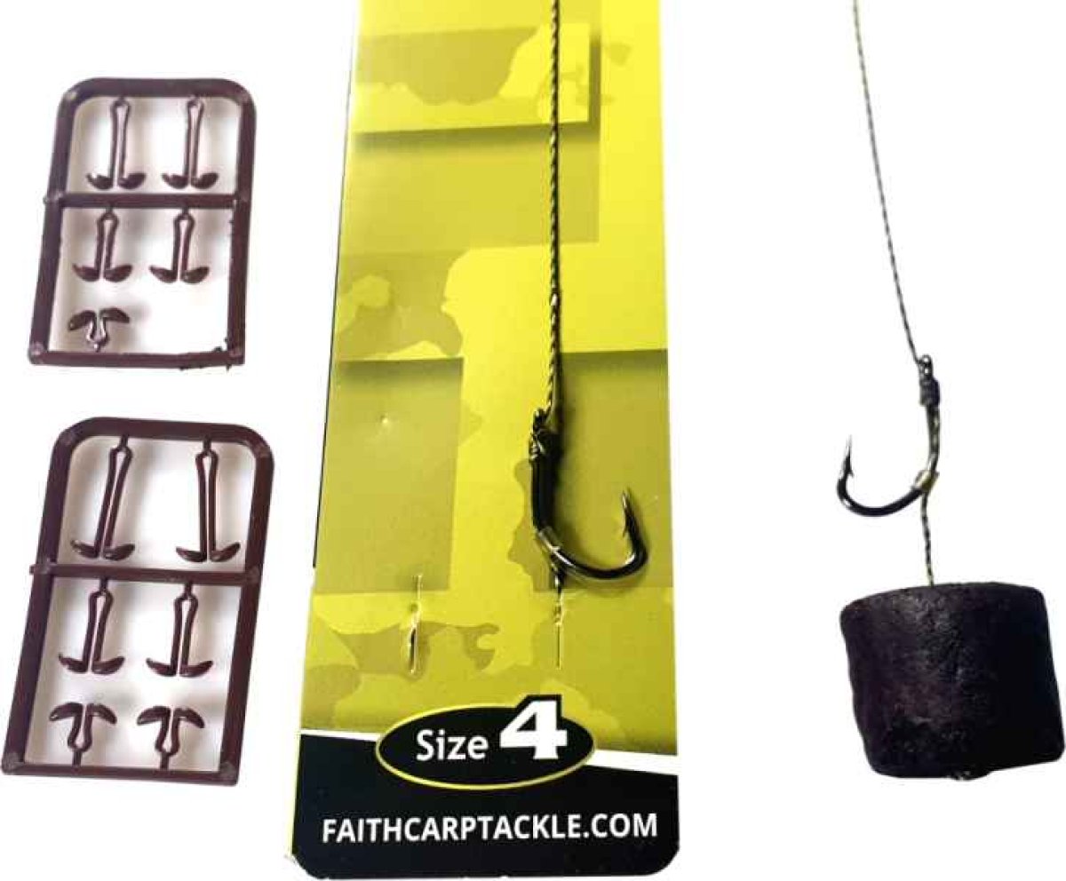 FAITH Power Rig hotové návazce na kapra 2ks + zarážky č.6
