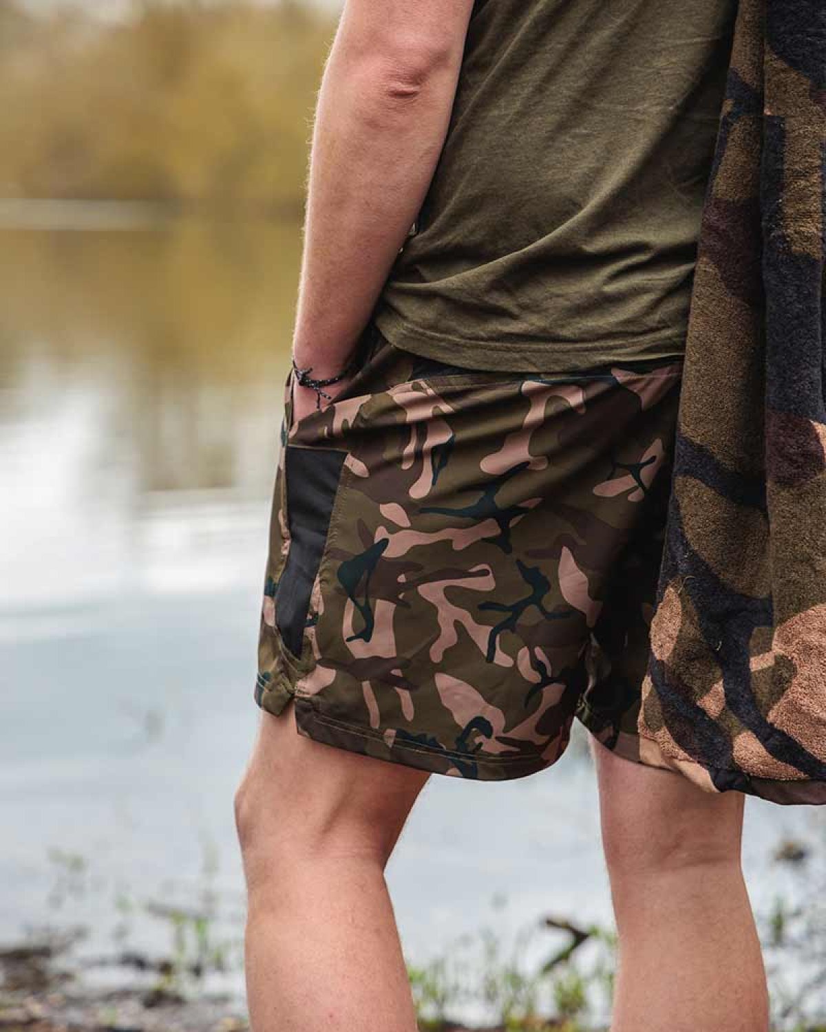 Fox Camo/Black Swim Shorts