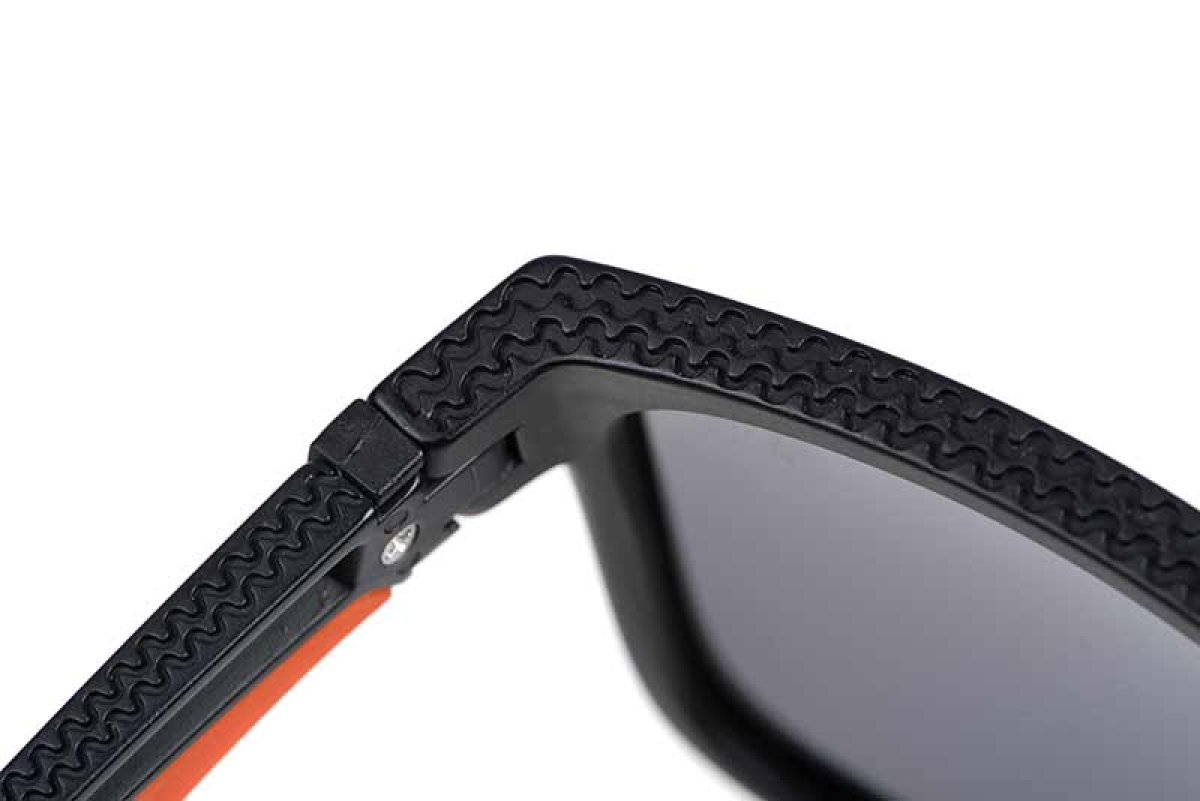Fox Collection Black & Orange Shades – Grey Lens