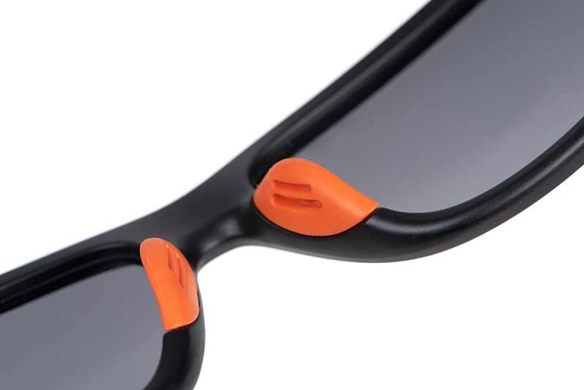 Fox Collection Black & Orange Shades – Grey Lens