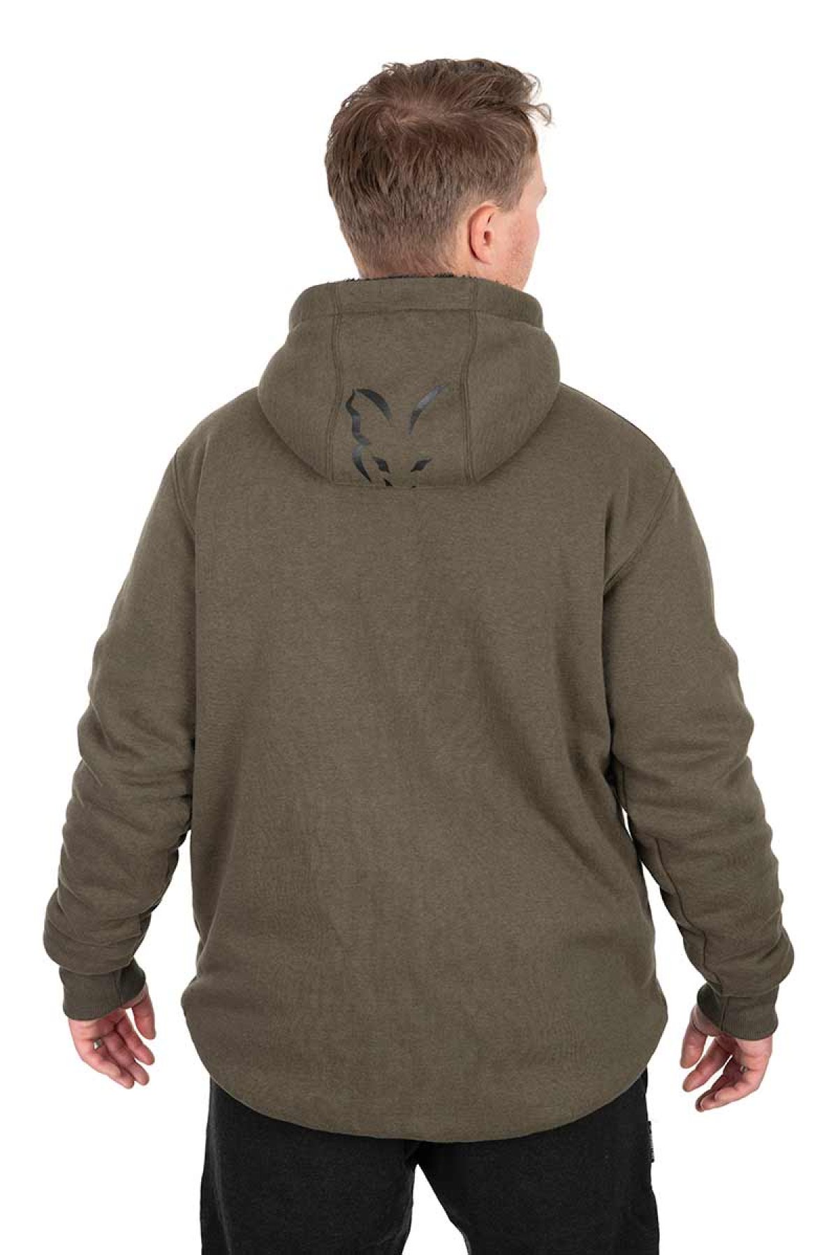 Fox Collection Sherpa Jacket Green & Black