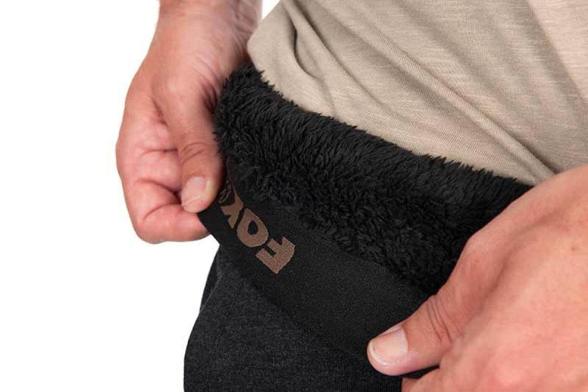 Fox Collection Sherpa Joggers - Black/Orange