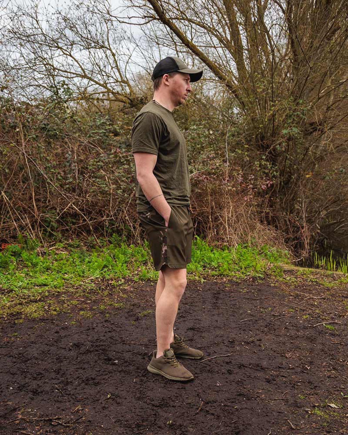 Fox Khaki/Camo - Plavecké kraťasy