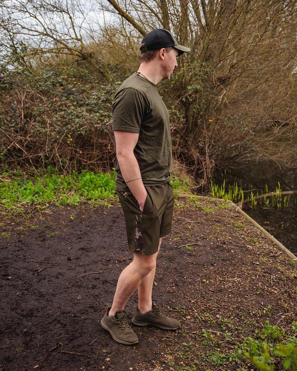 Fox Khaki/Camo - Plavecké kraťasy