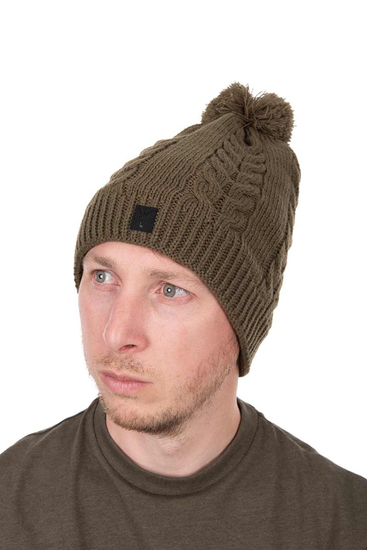 Fox Khaki Knitted Bobble Hat