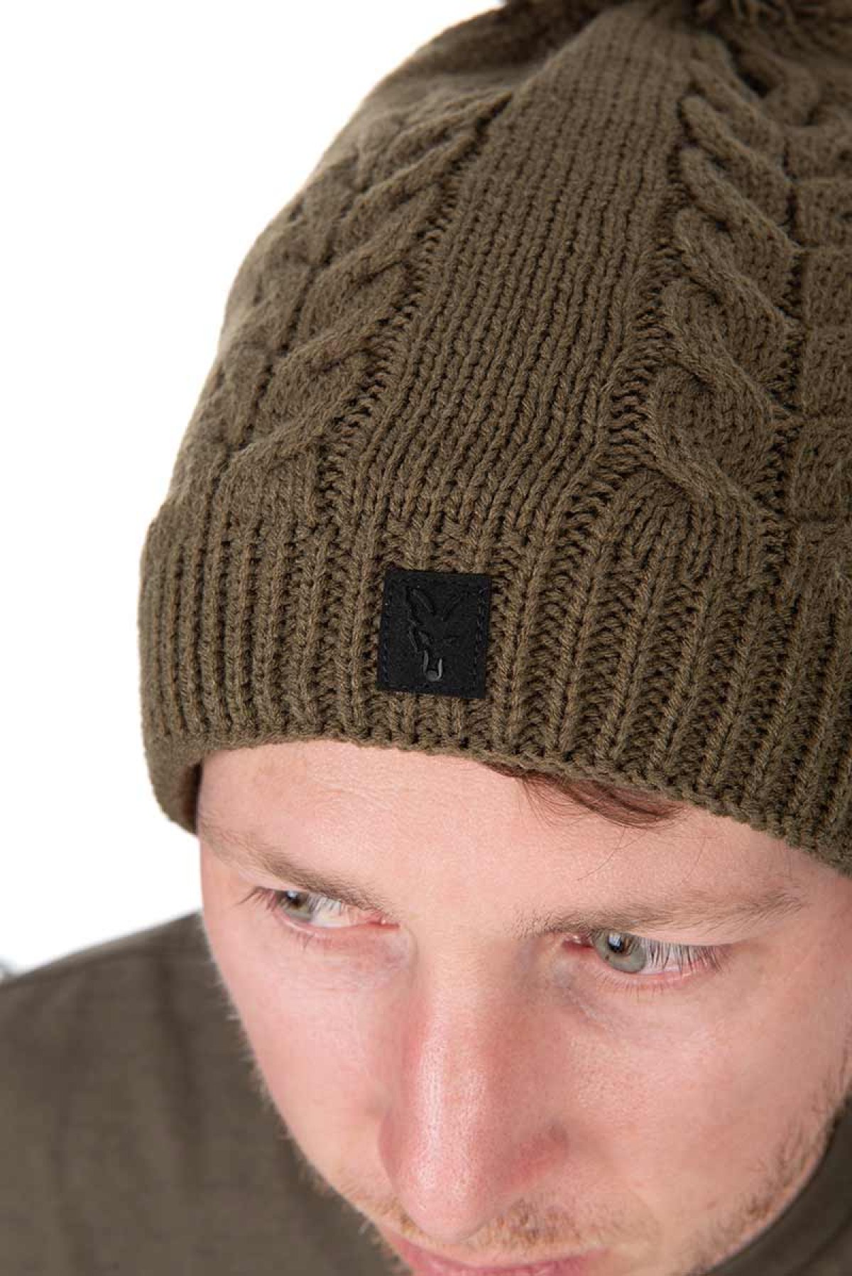 Fox Khaki Knitted Bobble Hat