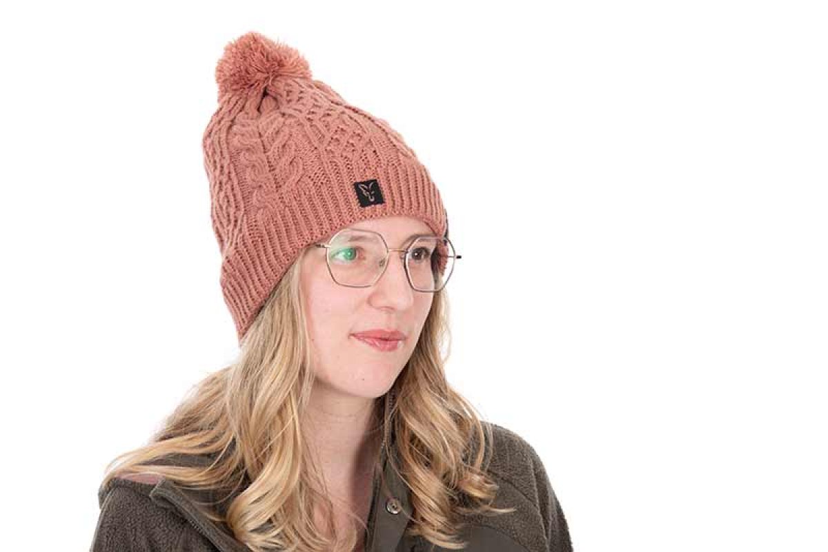 Fox Ladies Knitted Bobble Hat