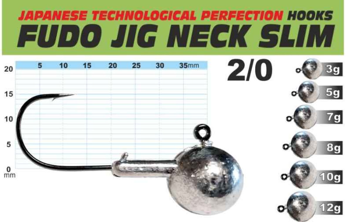 FUDO JIG PROFI Slim s nálitkem 2/0 balení 5ks 5g