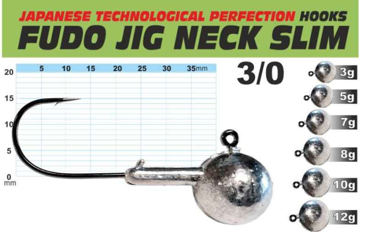 FUDO JIG PROFI Slim s nálitkem 3/0 balení 5ks 7g