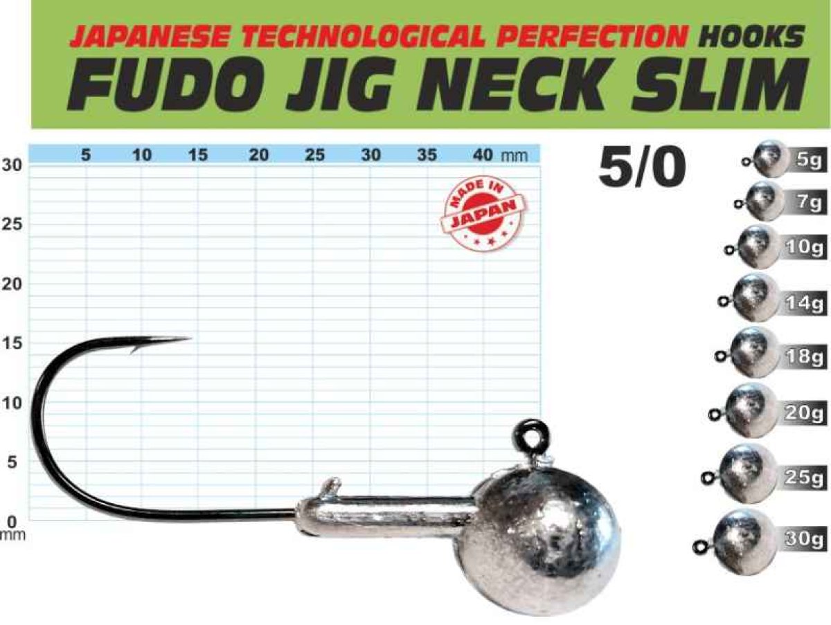 FUDO JIG PROFI Slim s nálitkem 5/0 balení 3ks 14g