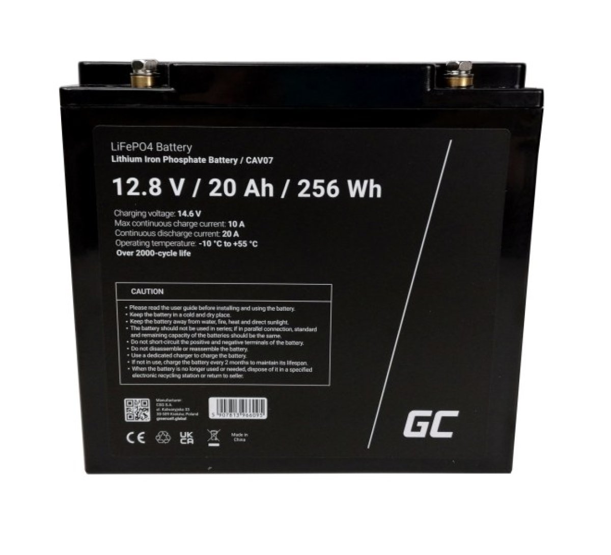 GC Lithiový akumulátor LiFePO4 20Ah 12.8V