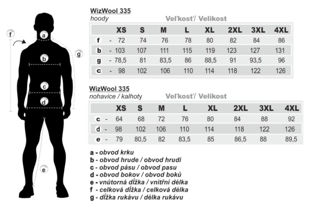 Geoff Anderson WizWool 335 mikina s kapucí + teplákové kalhoty M 1407
