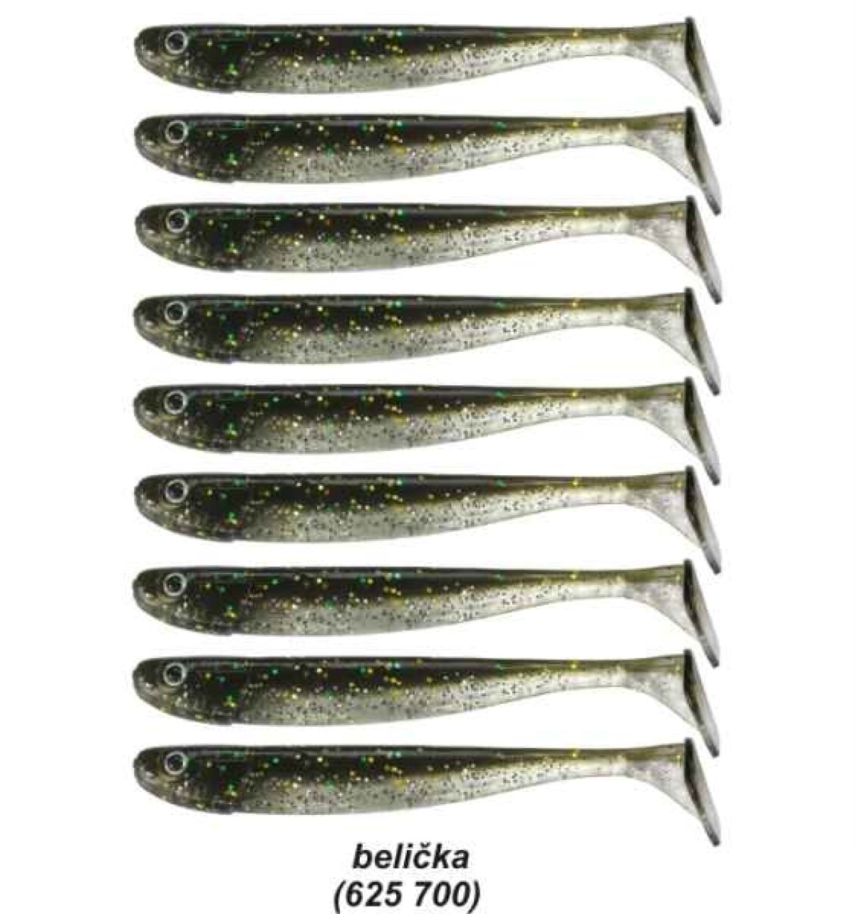 Gumové nástrahy Senschu 7,5cm, bal. 9ks, UV Ouklej