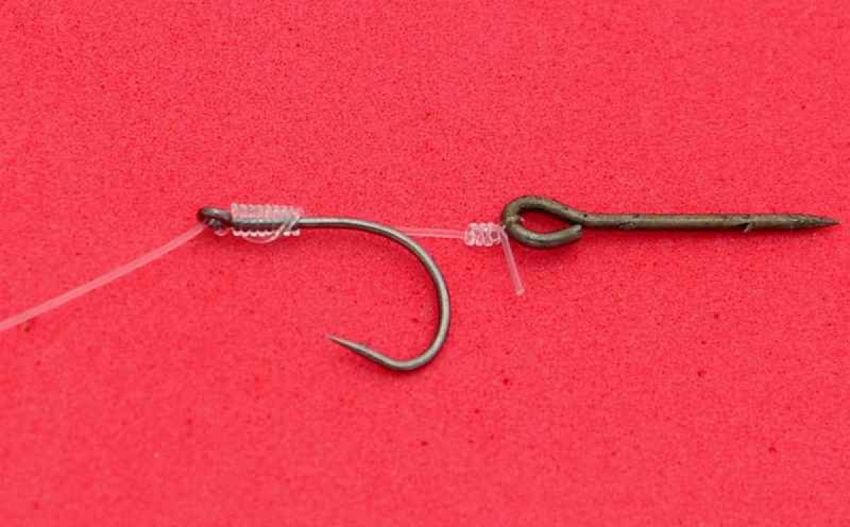 Hotový feeder návazec s jehlou na boilies 8cm / 8ks Rig č. 12 / 0,20