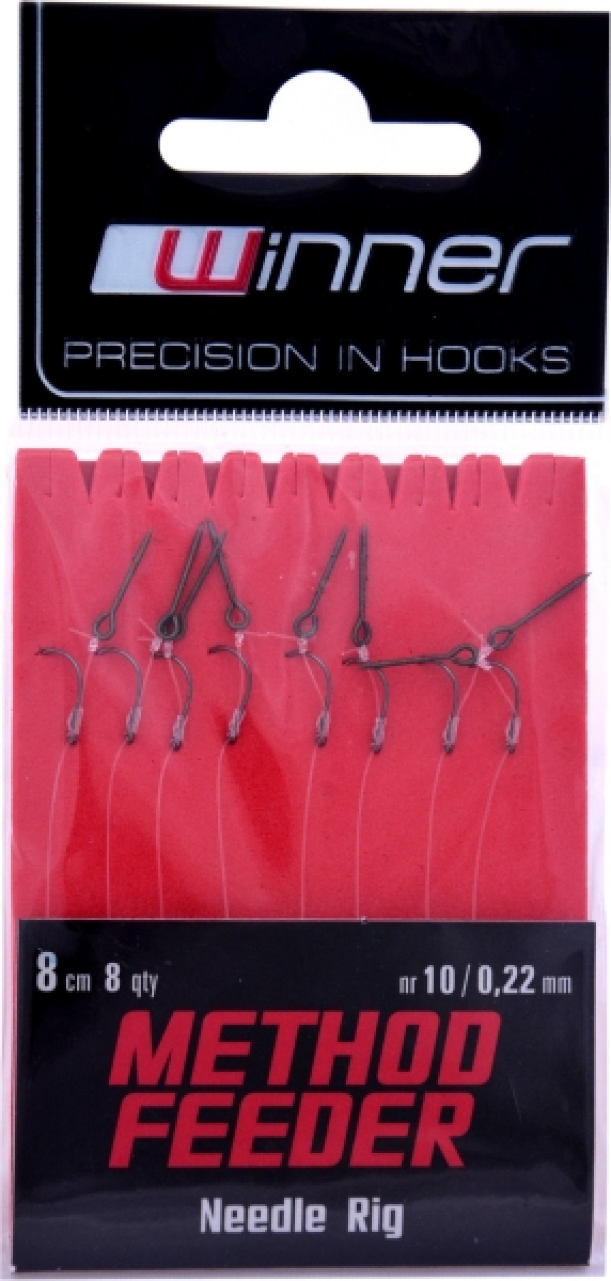 Hotový feeder návazec s jehlou na boilies 8cm / 8ks Rig č. 12 / 0,20