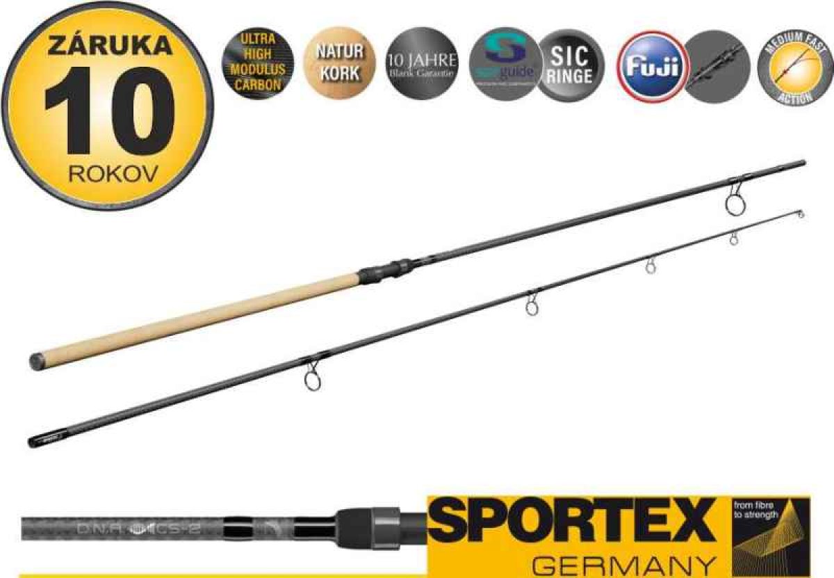 Kaprařské pruty SPORTEX D.N.A. CS-2 / 2-díl 2ks: 396cm 3,75lbs M80