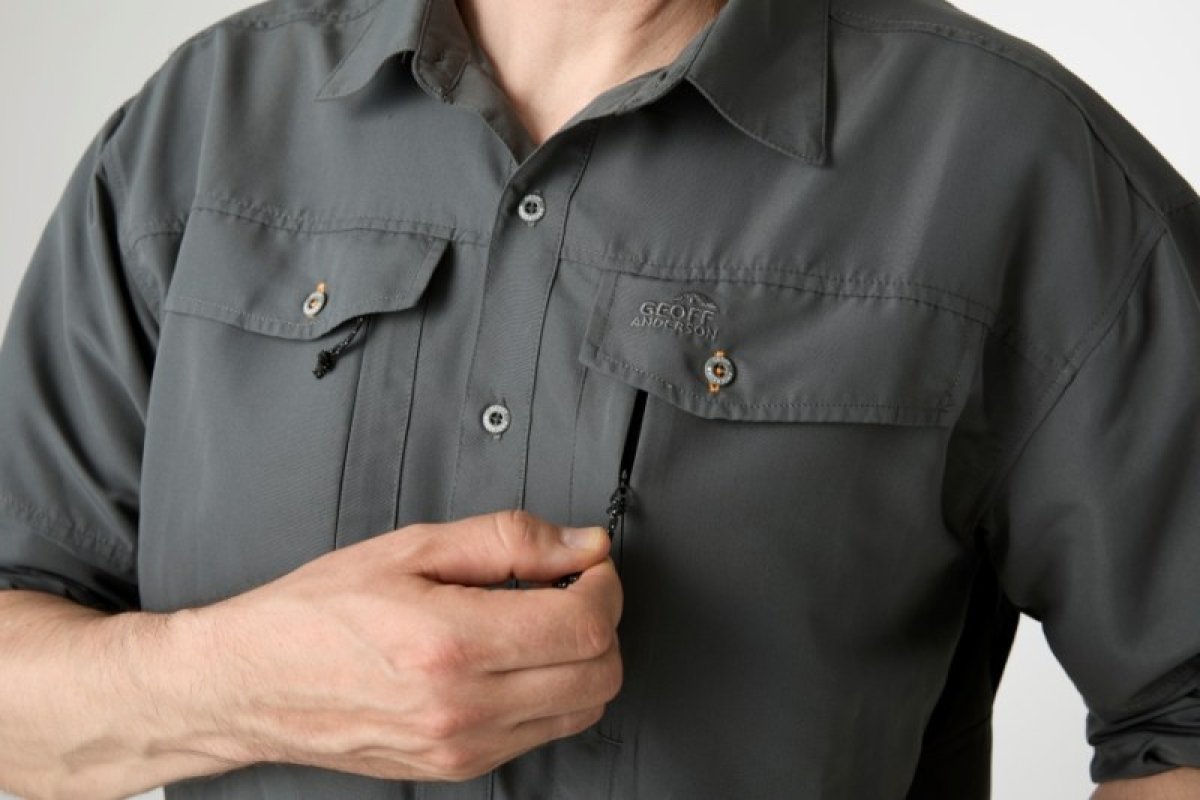 Košile s dlouhým rukávem Ezmar mid weight soft šedá 3XL