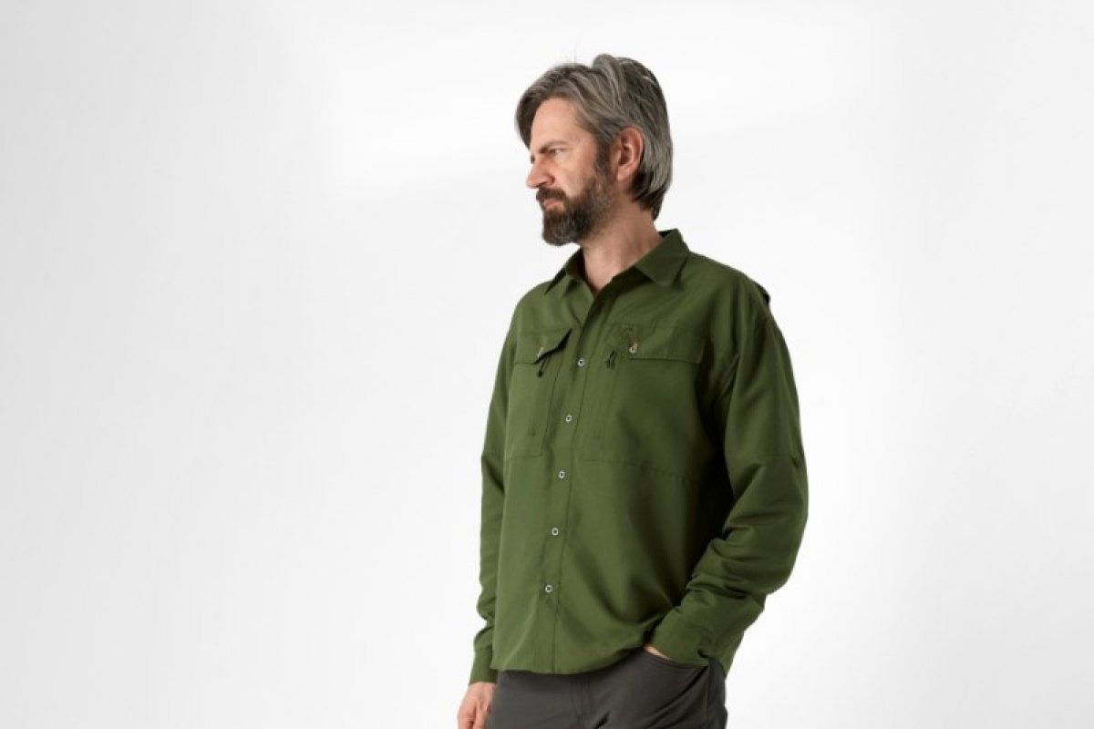 Košile s dlouhým rukávem Ezmar mid weight soft zelená 3XL