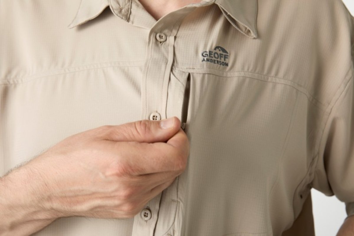 Košile s krátkým rukávem Ezmar Light khaki M