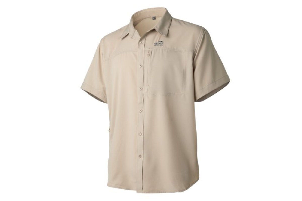 Košile s krátkým rukávem Ezmar Light khaki M