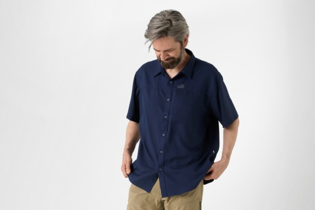Košile s krátkým rukávem Ezmar Light modrá XXXL