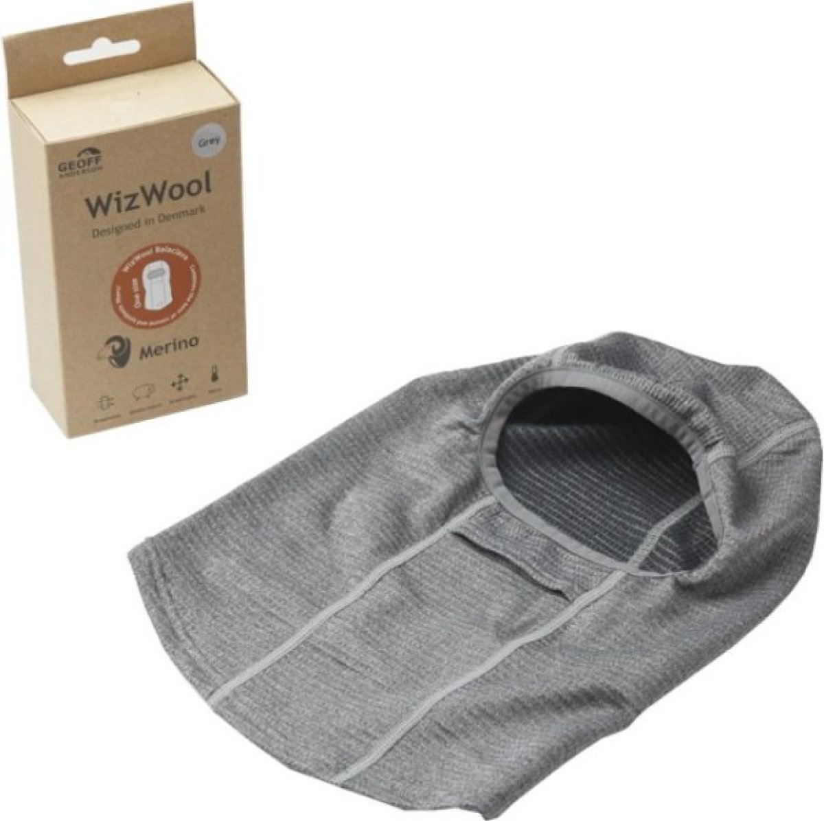 Kukla Geoff Anderson WizWool Balaclava šedá