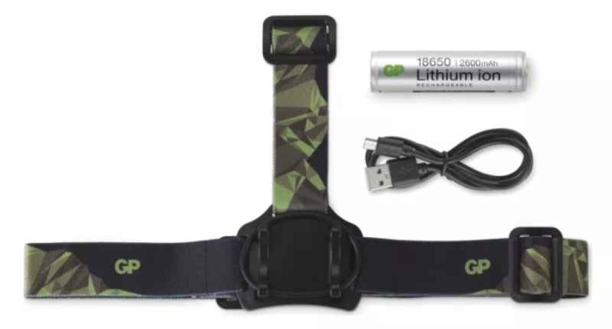 LED nabíjecí čelovka GP Discovery CHR35, 600 lm