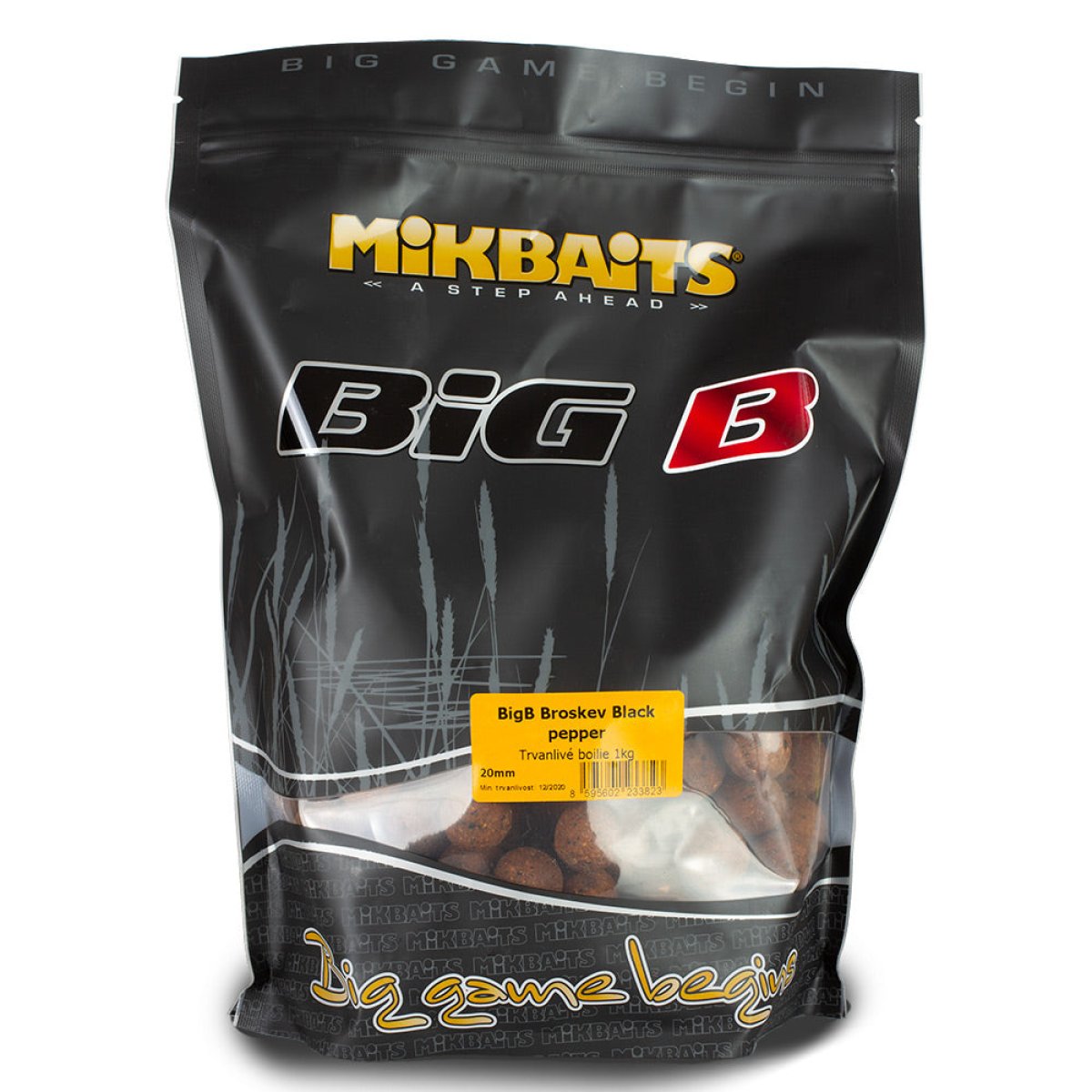 Mikbaits BiG boilie BigB Broskev Black pepper 1267