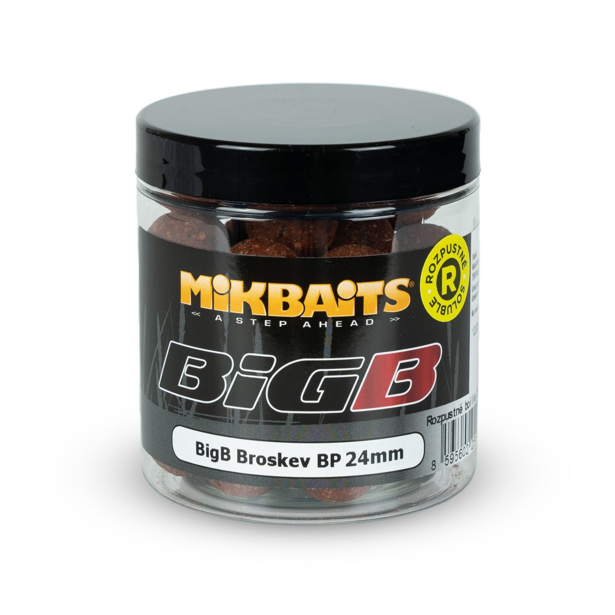Mikbaits BiG boilie rozpustné 250ml BigB Broskev Black pepper 498