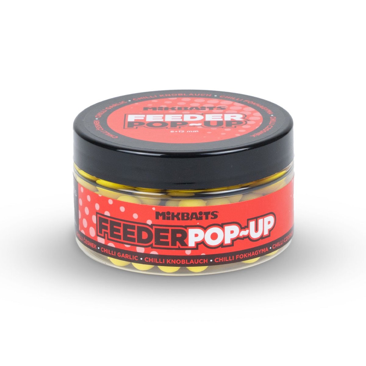 Mikbaits Feeder pop-up 100ml Chilli Česnek - 8 + 12 mm