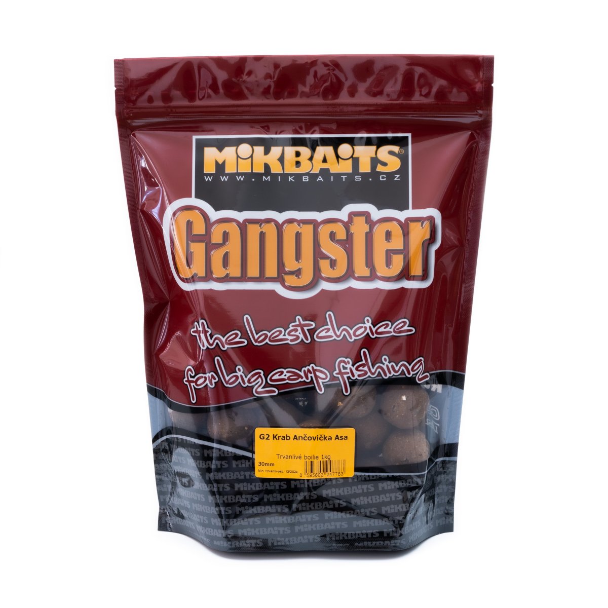 Mikbaits Gangster boilie G2 Krab Ančovička Asa 1234